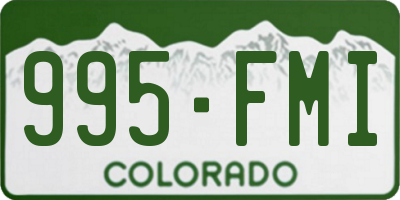 CO license plate 995FMI