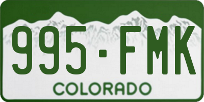 CO license plate 995FMK