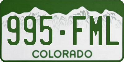 CO license plate 995FML