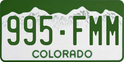 CO license plate 995FMM