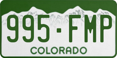 CO license plate 995FMP
