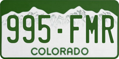 CO license plate 995FMR