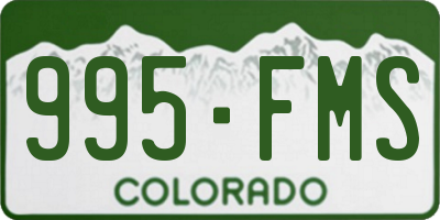 CO license plate 995FMS