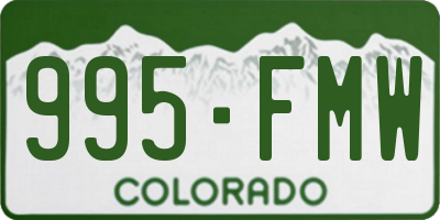 CO license plate 995FMW