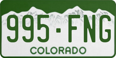 CO license plate 995FNG