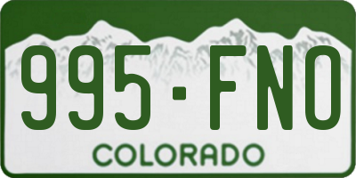 CO license plate 995FNO