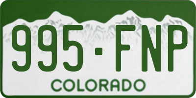 CO license plate 995FNP