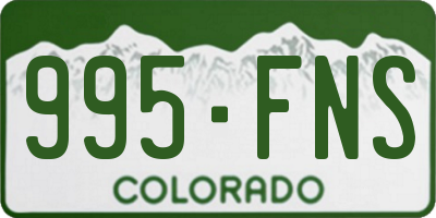 CO license plate 995FNS