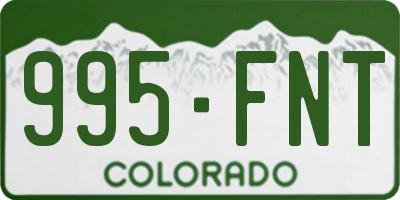 CO license plate 995FNT