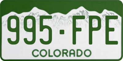 CO license plate 995FPE