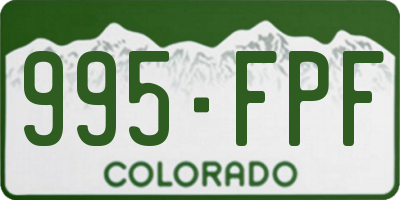CO license plate 995FPF