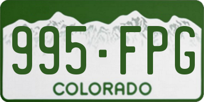 CO license plate 995FPG