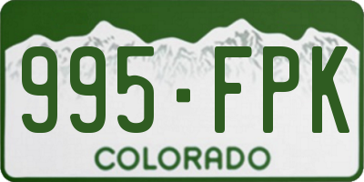 CO license plate 995FPK