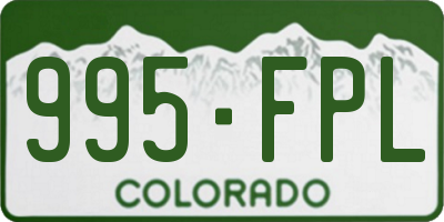 CO license plate 995FPL