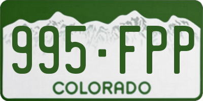 CO license plate 995FPP