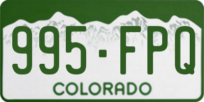 CO license plate 995FPQ