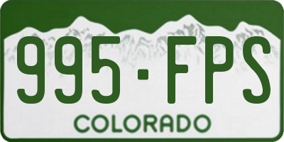 CO license plate 995FPS