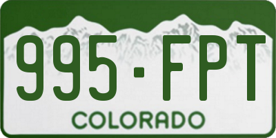 CO license plate 995FPT