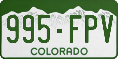 CO license plate 995FPV