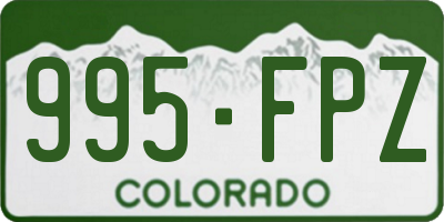 CO license plate 995FPZ