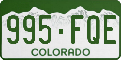CO license plate 995FQE