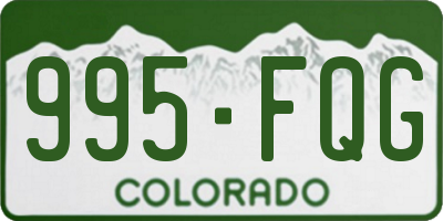 CO license plate 995FQG