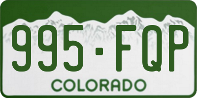 CO license plate 995FQP