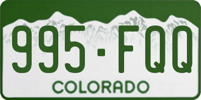 CO license plate 995FQQ