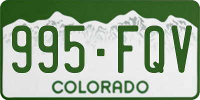 CO license plate 995FQV