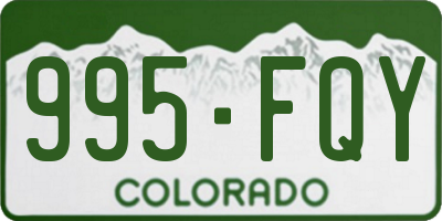 CO license plate 995FQY