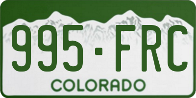 CO license plate 995FRC