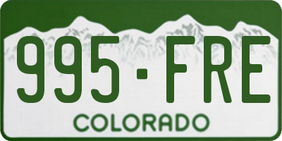 CO license plate 995FRE