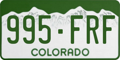 CO license plate 995FRF