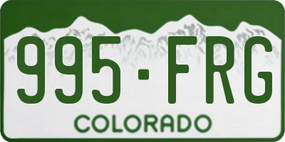 CO license plate 995FRG