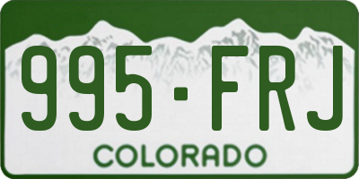 CO license plate 995FRJ