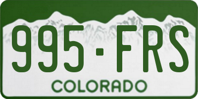 CO license plate 995FRS