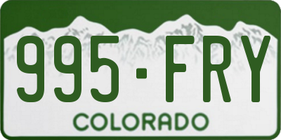 CO license plate 995FRY