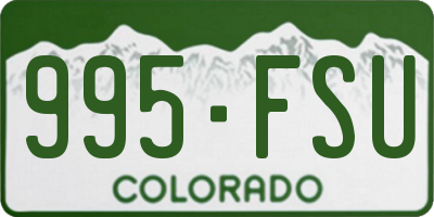 CO license plate 995FSU
