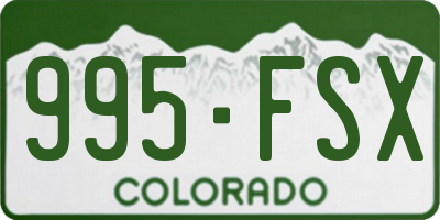 CO license plate 995FSX