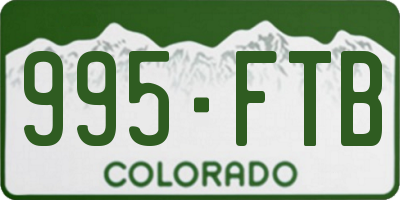CO license plate 995FTB