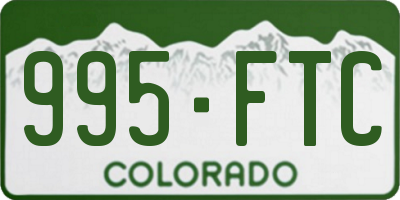 CO license plate 995FTC