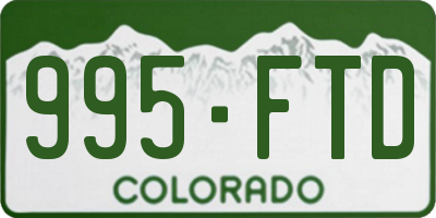 CO license plate 995FTD