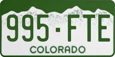 CO license plate 995FTE