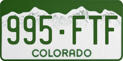 CO license plate 995FTF