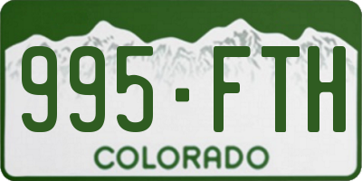 CO license plate 995FTH