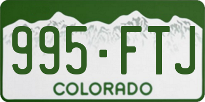 CO license plate 995FTJ