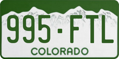 CO license plate 995FTL