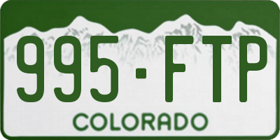 CO license plate 995FTP