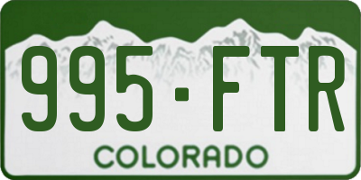 CO license plate 995FTR