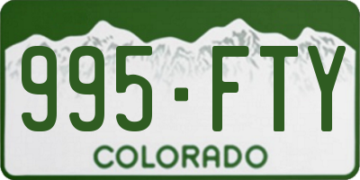 CO license plate 995FTY